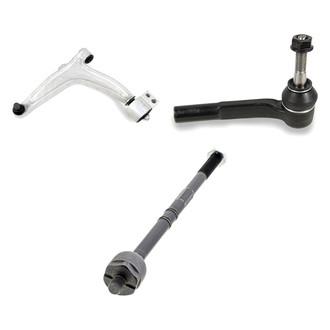 Mevotech® - Supreme™ Front Driver Side Lower Control Arm with Ball Joint and Tie Rod End Kit