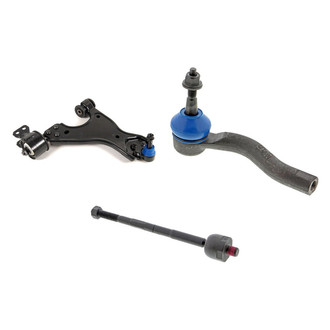Mevotech® - Supreme™ Front Driver Side Lower Control Arm with Ball Joint and Tie Rod End Kit