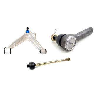 Mevotech® - Supreme™ Front Driver Side Lower Control Arm with Ball Joint and Tie Rod End Kit