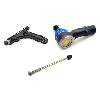 Mevotech® - Supreme™ Front Driver Side Lower Control Arm with Ball Joint and Tie Rod End Kit