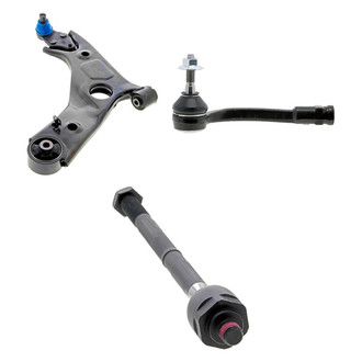 Mevotech® - Supreme™ Front Driver Side Lower Control Arm with Ball Joint and Tie Rod End Kit