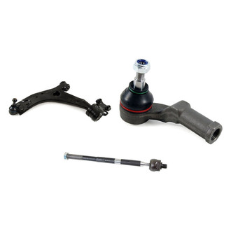Mevotech® - Supreme™ Front Driver Side Lower Control Arm with Ball Joint and Tie Rod End Kit