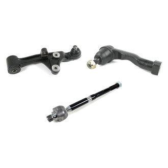 Mevotech® - Supreme™ Front Driver Side Lower Control Arm with Ball Joint and Tie Rod End Kit