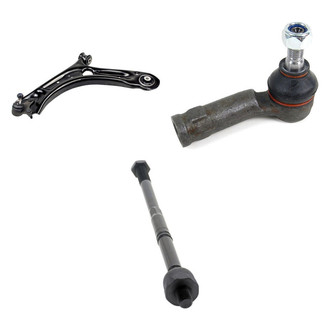 Mevotech® - Supreme™ Front Driver Side Lower Control Arm with Ball Joint and Tie Rod End Kit