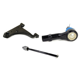 Mevotech® - Supreme™ Front Driver Side Lower Control Arm with Ball Joint and Tie Rod End Kit