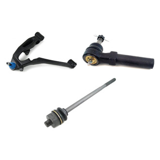 Mevotech® - Supreme™ Front Driver Side Lower Control Arm with Ball Joint and Tie Rod End Kit