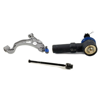 Mevotech® - Supreme™ Front Driver Side Lower Control Arm with Ball Joint and Tie Rod End Kit