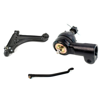 Mevotech® - Supreme™ Front Driver Side Lower Control Arm with Ball Joint and Tie Rod End Kit