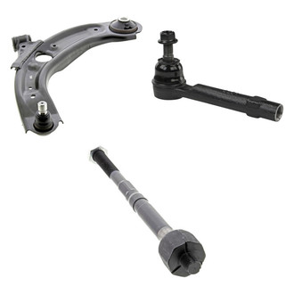 Mevotech® - Supreme™ Front Driver Side Lower Control Arm with Ball Joint and Tie Rod End Kit