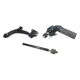 Mevotech® - Supreme™ Front Driver Side Lower Control Arm with Ball Joint and Tie Rod End Kit