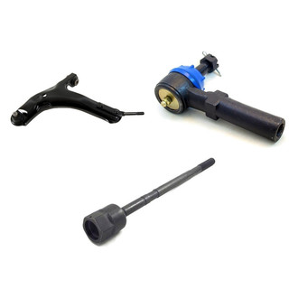 Mevotech® - Supreme™ Front Driver Side Lower Control Arm with Ball Joint and Tie Rod End Kit