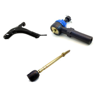 Mevotech® - Supreme™ Front Driver Side Lower Control Arm with Ball Joint and Tie Rod End Kit