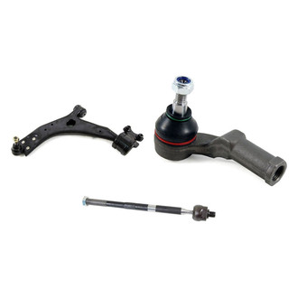 Mevotech® - Supreme™ Front Driver Side Lower Control Arm with Ball Joint and Tie Rod End Kit