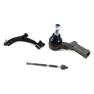 Mevotech® - Supreme™ Front Driver Side Lower Control Arm with Ball Joint and Tie Rod End Kit