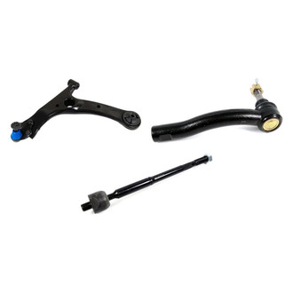 Mevotech® - Supreme™ Front Driver Side Lower Control Arm with Ball Joint and Tie Rod End Kit