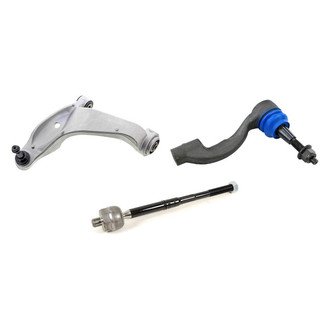 Mevotech® - Supreme™ Front Driver Side Lower Control Arm with Ball Joint and Tie Rod End Kit