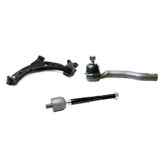 Mevotech® - Supreme™ Front Driver Side Lower Control Arm with Ball Joint and Tie Rod End Kit