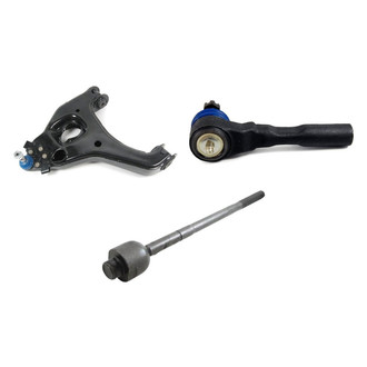 Mevotech® - Supreme™ Front Driver Side Lower Control Arm with Ball Joint and Tie Rod End Kit