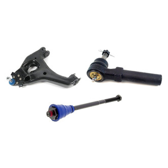 Mevotech® - Supreme™ Front Driver Side Lower Control Arm with Ball Joint and Tie Rod End Kit