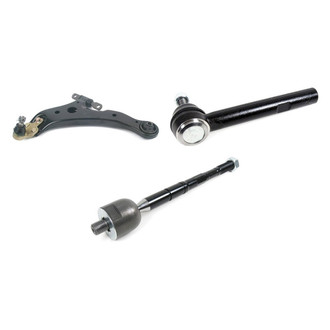 Mevotech® - Supreme™ Front Driver Side Lower Control Arm with Ball Joint and Tie Rod End Kit