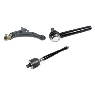 Mevotech® - Supreme™ Front Driver Side Lower Control Arm with Ball Joint and Tie Rod End Kit