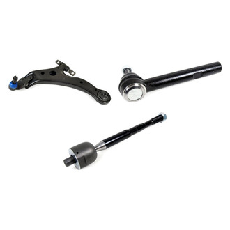 Mevotech® - Supreme™ Front Driver Side Lower Control Arm with Ball Joint and Tie Rod End Kit