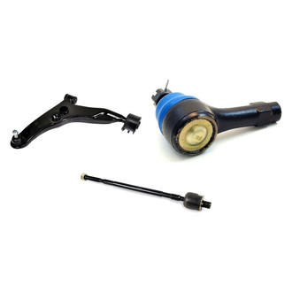 Mevotech® - Supreme™ Front Driver Side Lower Control Arm with Ball Joint and Tie Rod End Kit
