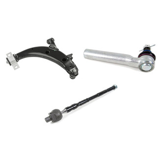 Mevotech® - Supreme™ Front Driver Side Lower Control Arm with Ball Joint and Tie Rod End Kit
