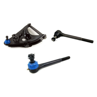 Mevotech® - Supreme™ Front Driver Side Lower Control Arm with Ball Joint and Tie Rod End Kit