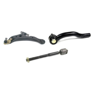 Mevotech® - Supreme™ Front Driver Side Lower Control Arm with Ball Joint and Tie Rod End Kit