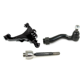 Mevotech® - Supreme™ Front Driver Side Lower Control Arm with Ball Joint and Tie Rod End Kit