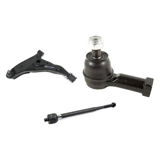 Mevotech® - Supreme™ Front Driver Side Lower Control Arm with Ball Joint and Tie Rod End Kit
