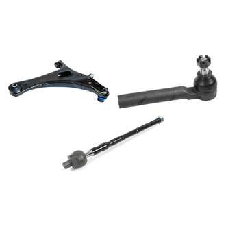 Mevotech® - Supreme™ Front Driver Side Lower Control Arm with Ball Joint and Tie Rod End Kit