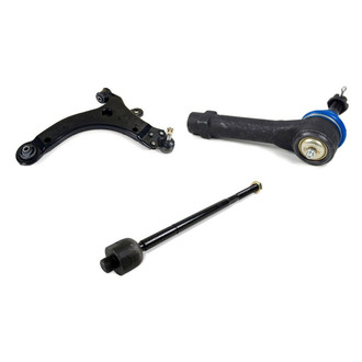 Mevotech® - Supreme™ Front Driver Side Lower Control Arm with Ball Joint and Tie Rod End Kit