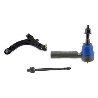 Mevotech® - Supreme™ Front Driver Side Lower Control Arm with Ball Joint and Tie Rod End Kit