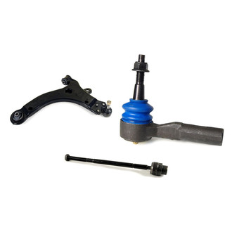 Mevotech® - Supreme™ Front Driver Side Lower Control Arm with Ball Joint and Tie Rod End Kit