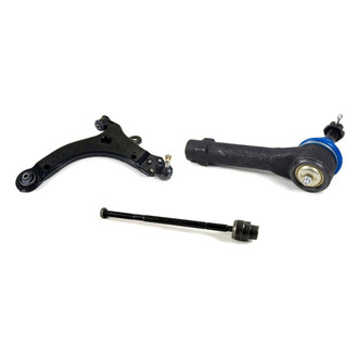 Mevotech® - Supreme™ Front Driver Side Lower Control Arm with Ball Joint and Tie Rod End Kit
