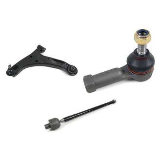 Mevotech® - Supreme™ Front Driver Side Lower Control Arm with Ball Joint and Tie Rod End Kit