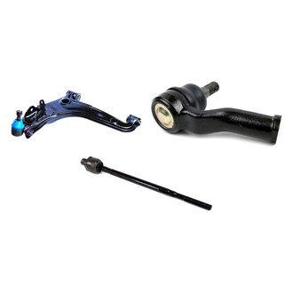 Mevotech® - Supreme™ Front Driver Side Lower Control Arm with Ball Joint and Tie Rod End Kit