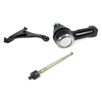 Mevotech® - Supreme™ Front Driver Side Lower Control Arm with Ball Joint and Tie Rod End Kit