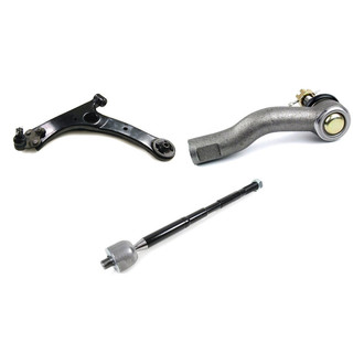Mevotech® - Supreme™ Front Driver Side Lower Control Arm with Ball Joint and Tie Rod End Kit
