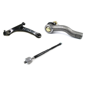 Mevotech® - Supreme™ Front Driver Side Lower Control Arm with Ball Joint and Tie Rod End Kit