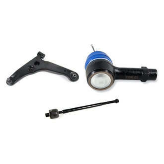 Mevotech® - Supreme™ Front Driver Side Lower Control Arm with Ball Joint and Tie Rod End Kit