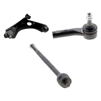 Mevotech® - Supreme™ Front Driver Side Lower Control Arm with Ball Joint and Tie Rod End Kit