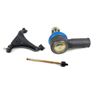 Mevotech® - Supreme™ Front Driver Side Lower Control Arm with Ball Joint and Tie Rod End Kit