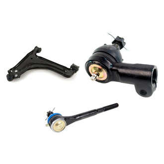 Mevotech® - Supreme™ Front Driver Side Lower Control Arm with Ball Joint and Tie Rod End Kit