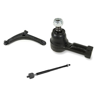 Mevotech® - Supreme™ Front Driver Side Lower Control Arm with Ball Joint and Tie Rod End Kit