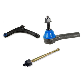 Mevotech® - Supreme™ Front Driver Side Lower Control Arm with Ball Joint and Tie Rod End Kit