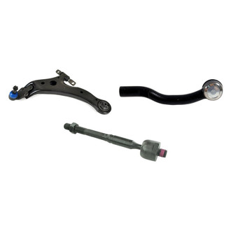 Mevotech® - Supreme™ Front Driver Side Lower Control Arm with Ball Joint and Tie Rod End Kit