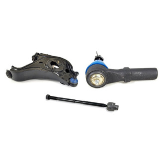 Mevotech® - Supreme™ Front Driver Side Lower Control Arm with Ball Joint and Tie Rod End Kit